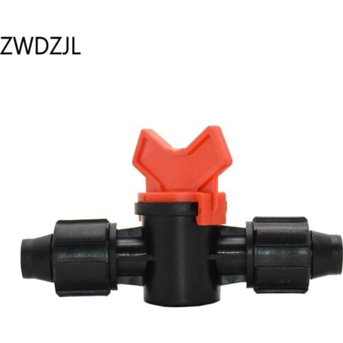 5/8" drip tape Water valve Garden tap 16mm irrigation valve 5/8 hose waterstop connectors For greenhouse drip irrigation 1pcs