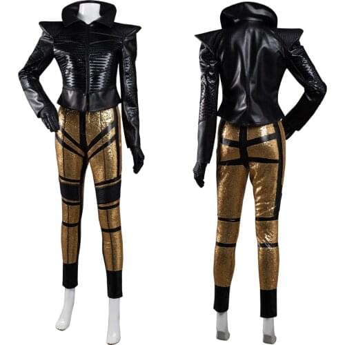 2021 Movie Cosplay Cruella Costume Coat Pants Outfits Halloween Carnival Suit