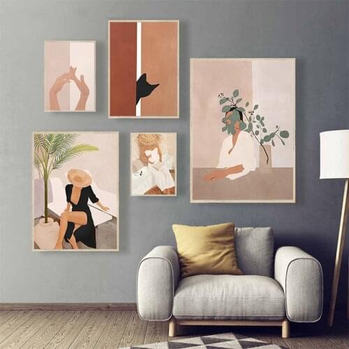 Morandi Colors Canvas Art Decoration Wall Posters Abstract Figures Paintings For Living Room Decoration Home Decor