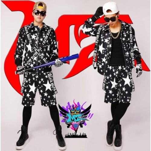 Male singer male jacket dj costume personality hip hop hiphop hip-hop costume print coat bar ds stage dress tide