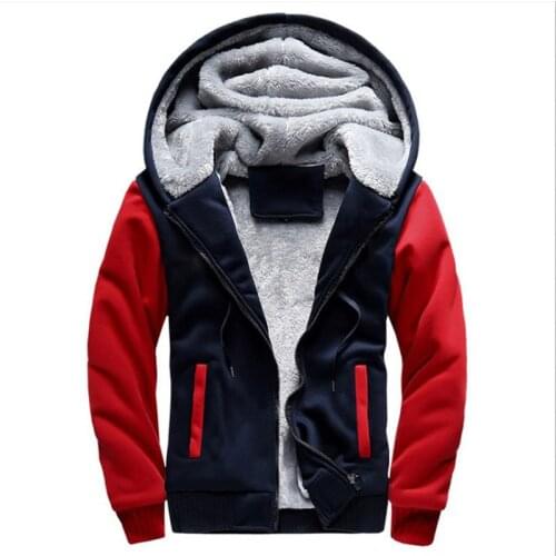 Male Streetwear Hoodies Sweatshirts Men 4XL 5XL 2021 New Men Hoodies Winter Thick Warm Fleece Zipper Men Hoodies Coat Sportwear