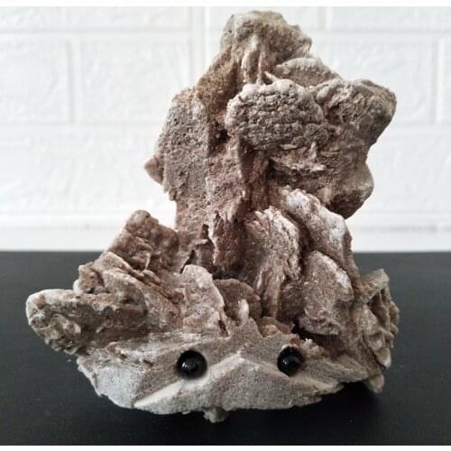 Natura pinkl opal carve stones hedgehog stone Mineral specimen handwork creative DIY Gem gift