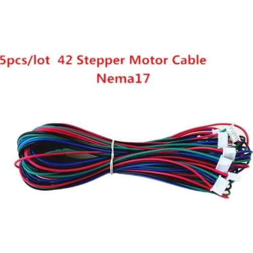 Nema 17 stepper motor cable RepRap motor wiring Dupont 4pin 6pin cable 42 motor wire 5pcs/lot 4pin to 6pin stepper motor cable