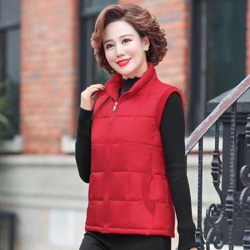 Autumn and winter women cotton Quilted Vests Casual soft warm waistcoat plus size 5XL female outwear Sleeveless vest