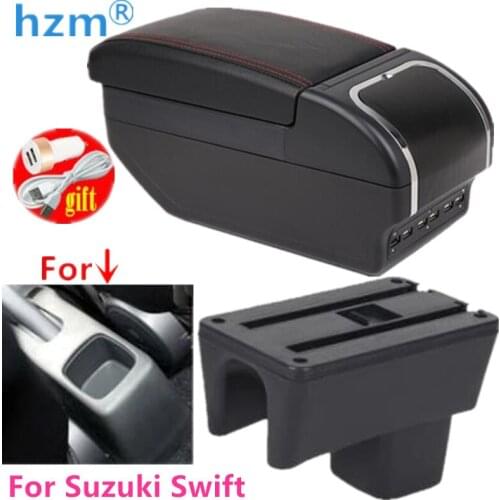 Armrest Box For Suzuki Swift 2005-2021 Center Centre Console Box With Ashtray Cup holder Car Accessories Interior Retrofit Parts