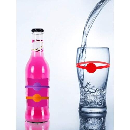 Hot Creativity Markers Set For Bar Party Labels Glasses Wine Drinking Tag Set Silicone Mark Long Strips Goblet Tag Glass Markers