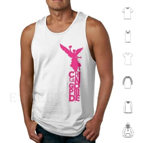 Chilango Pride / Orgullo Chilango Logo Pink Tank Tops Vest Sleeveless Mexico Mexico City Cdmx Angel Independencia Angel