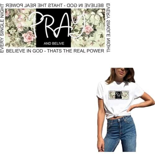 DIY Iron On Transfer For Clothing New Design Letter Patches Thermal Sticker On Clothes For Women T-shirt Application Decoration