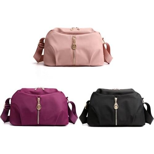 Vintage Women Water Proof Nylon Messenger Bag Shoulder Crossbody Bag Lady Small Shell Bag Bolsa Feminina Zippers Package
