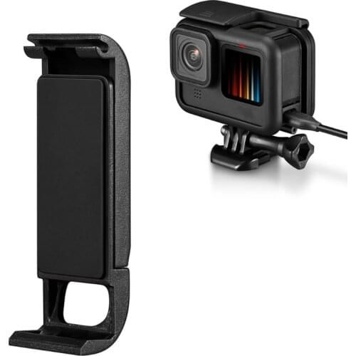 Select Lightweight Protective Battery Cover for Sports Camera Hero 9 Black, Battery Charging Door Vlog Accessory