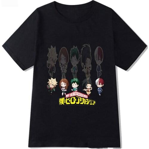 Harajuku Anime My Hero Academia T Shirt Women Friends Tshirt Funny T-shirt Cute Anime Top Tee Female