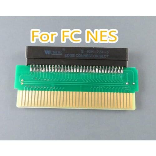 2pcs high quality for FC 60 Pin to for NES 72 Pin Game Cartridge Adapter Converter PCBA with CIC chip installed