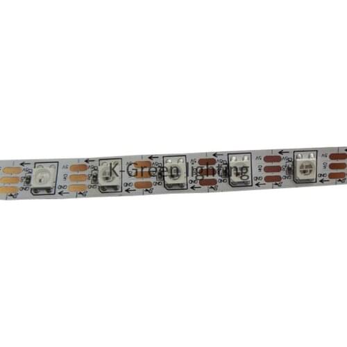 5mX digital APA104 rgb led strip DC5V 72led/m 72pixel/m White/black PCB IP30/IP65/IP67 free shipping