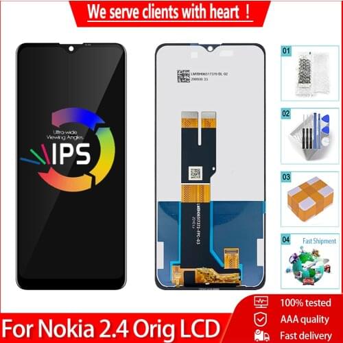 6.5" For Nokia 2.4 LCD Display Touch Screen Digitizer Assembly Replacement For Nokia 2.4 N2.4 2020 TA-1277 TA-1275 Original LCD