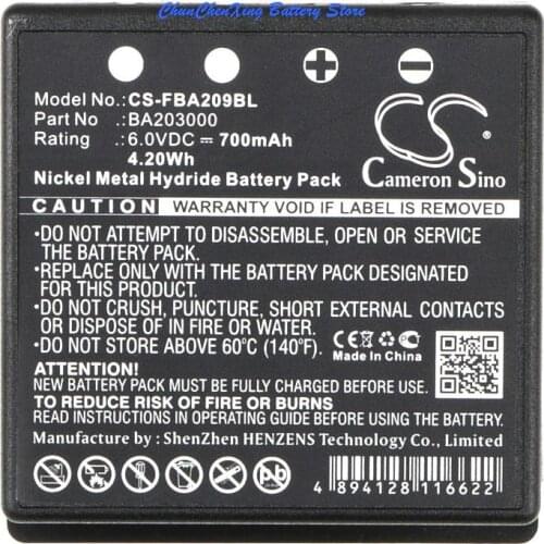 Cameron Sino 700mAh Battery BA209000,BA203000 for HBC FBFUB09N,FUB9NM,Linus 4, Linus 6, Micron 4, Micron 6, Spectrum 1, 2, A, B