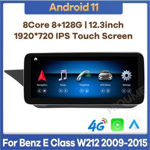 12.3" 8Core CPU 8G RAM Android 10 Car Radio GPS Navigation Multimedia Player for Mercedes Benz E Class W212 2009-2015 Carplay