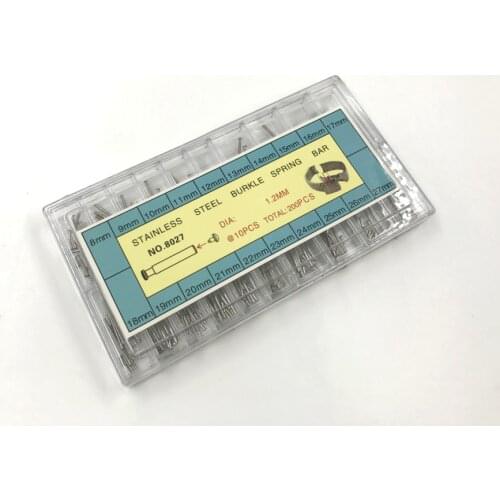 Free Shipping 1 Set 1.2mm Stainless Steel Buckle Spring Bar in Silver Color for Watch Repair