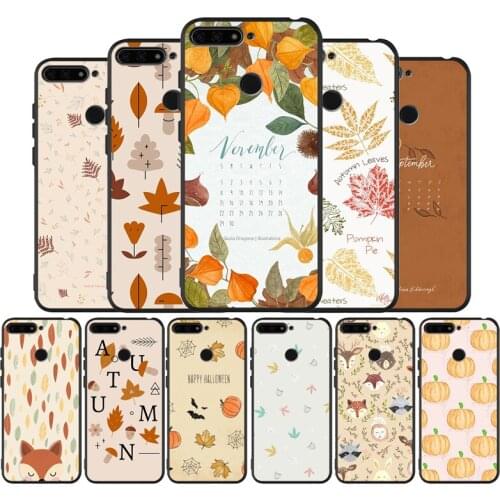Pumpkin happy autumn fall Black TPU Silicone Soft Phone Case For Honor 8X 9 8 10 20 30 Lite Pro MATE 9 10 20 30 Pro Lite