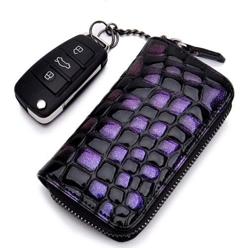 Girls Designer Key Holder Fashion Housekeeper New Women Car Key Bag Men Leather Key Wallets Case Holders 7 Rings MF-951