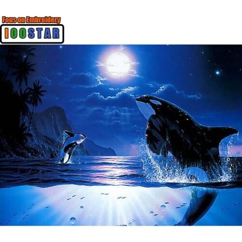 Full Drill Square Diamond 5D DIY Diamond Painting"Month of the sea"Diamond Embroidery Cross Stitch Rhinestone Mosaic Painting