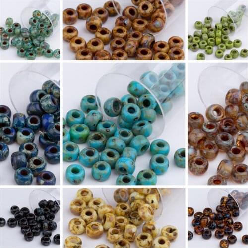 Round Crystal Beads Seed Beads Earing Making Kits 10g/lot 2/3/4mm Colorful oil painting For DIY Fashion Jewelry Making Kit Beads