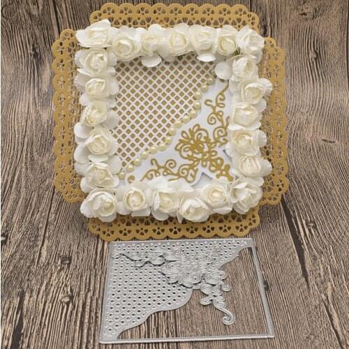 Square Lace Frame Dies Carbon Steel Metal Cutting Dies For Scrapbooking Card Album Decoration