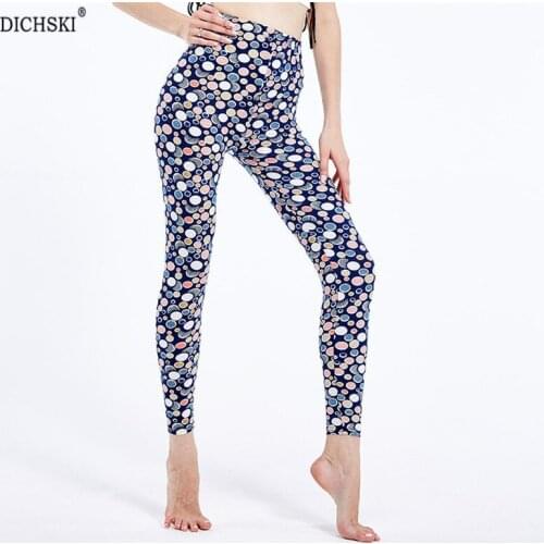 DICHSKI Summer Leggings For Women Dot Leggings Sweatpant Gym Sport Running Yoga Pants High Waist Push Up Fitness High Quality