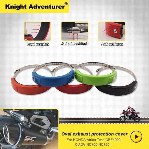 2021 Hot Sell Motorcycle exhaust pipe drop protection ring Muffler protection rubber For HONDA Africa Twin CRF1000L X-ADV NC700