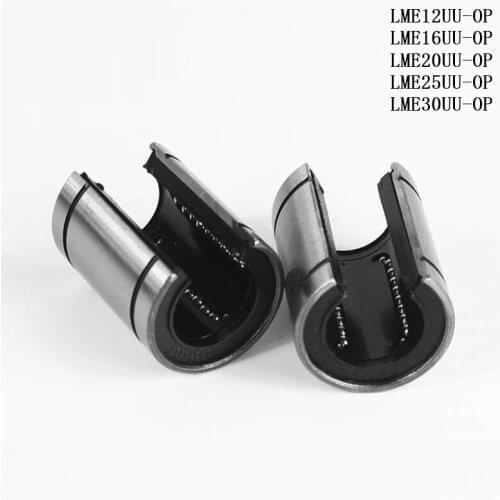 1-4pcs LME12UUOP / LME16UUOP / LME20UUOP / LME25UUOP Linear Bearings Open Type CNC Linear Bushing For 3D Printer Parts