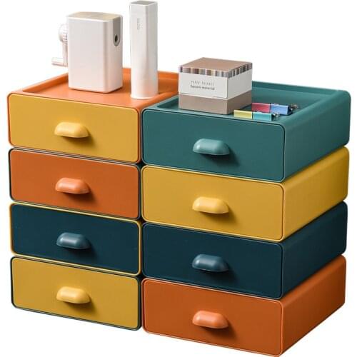 21x20x8CM Multi Color Drawer Type Multi-layer Office Desk Student Desk Cosmetic Rack Storage Box