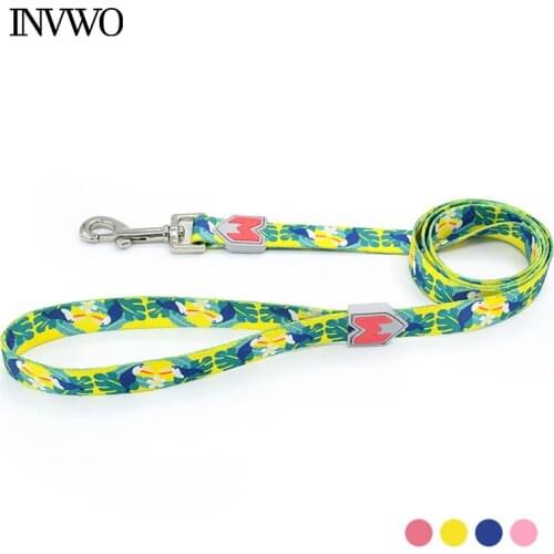 INVWO Fashion Pattern Dog Leash Soft and Comfortable Pet Leash Rope For Dogs Walking Sturdy and Convenient Multiple Patterns