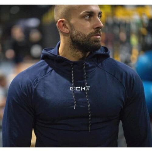 Muscle aesthetics brothers autumn and winter Sweatshirt new mens Sweatshirt long-sleeved hooded Sweatshirt fitness running spor