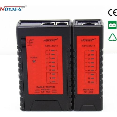 Noyafa NF-468 Ethernet Cable Tester RJ45 CAT5E CAT6 LAN Cable Tester Network Test Tools For UTP/STP Line RJ11 RJ12 Wire Check