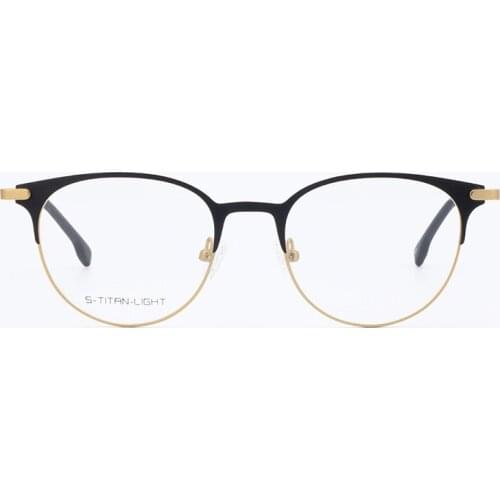 Titanium Alloy Glasses Frame Men Ultralight Women Vintage Round Prescription Eyeglasses Retro Optical Frame Screwless Eyewear