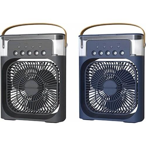 Portable Air Conditioner Fan,Air Cooler with 7 Colors LED Light, 1/2/3 H Timer, 3 Wind Speeds for Office, Home