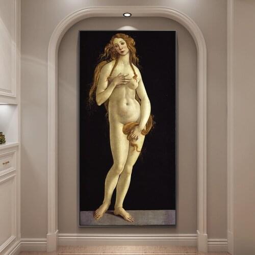 Portrait of Venus by Sandro Botticelli Canvas Paintings On the Wall Art Posters And Prints Sexy Nude Art Picture For Living Room