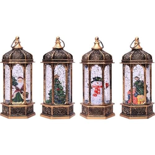 Christmas European Style Retro Lantern LED Night Light Decoration Ornaments Y3NC