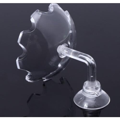 Fish Tank Feeder Aquarium Shrimp Acrylic Feeding Bowl Floating Clear With Sucker Dropship