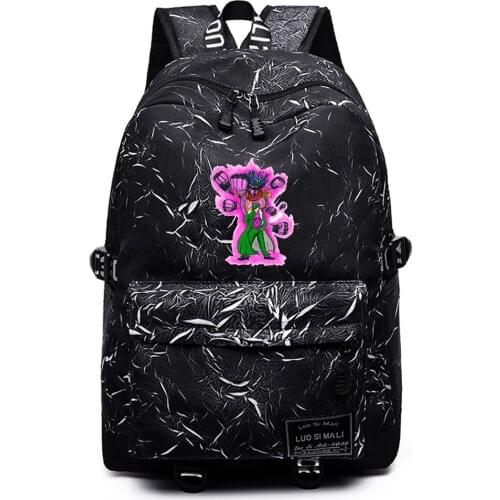 Backpack Anime JoJoS Bizarre Adventure Unisex Schoolbag High Quality Fabric Packsack Mochila Student Casual Travel Laptop Bag