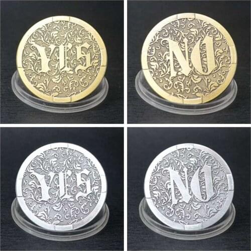 Luck Bless Decision YES NO Flip Challenge Coin US Commemorative coins