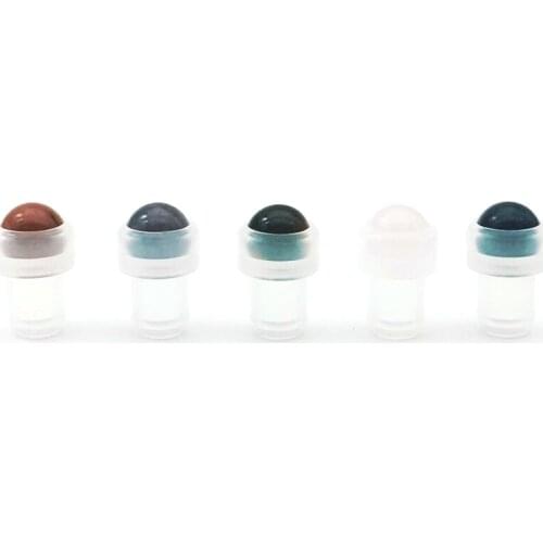 5pcs Natural Gemstone Roller Ball 7*10mm Fit 1ml 2ml 3ml 5ml Perfume Essential Oil Roll On Thin Glass Bottles Accessories