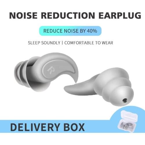 Silicone Sleeping Ear Plugs Sound Insulation Ear Protection Earplugs Anti-Noise Plugs for Travel Silicone Soft Noise Reduction
