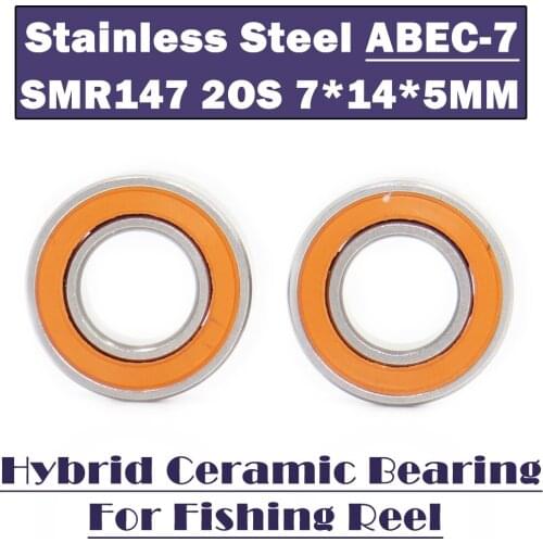 SMR147 2OS Bearing 7x14x5 mm CB ABEC7 Stainless Steel Hybrid Ceramic Bearing DRY Ocean Fishing Reels Ball Bearings SMR147C
