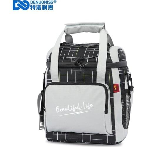 DENUONISS New Milk Cooler Bag 16 Cans Waterproof Portable Food Picnic Beer Bag Work Lunch for Adult Men,Women Insulation Bag