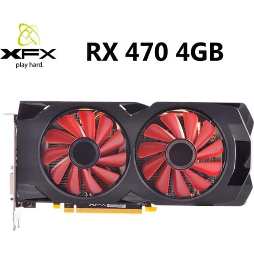 XFX RX 470 4GB Video Card 256bit GDDR5 Graphics Cards For AMD RX 400 series VGA RX470 4GB DisplayPort RX474 RX470-4G HDMI Used