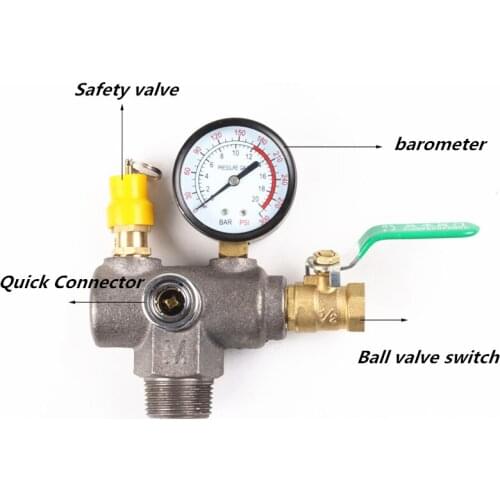 Air compressor air pump air storage tank pump head external thread 32MM 48MM four-way air outlet assembly