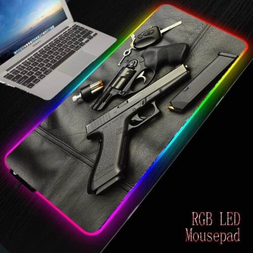 XGZ Cool Gun Computer RGB Mouse Pad Gaming MousePad Large Mouse Pad Gamer XXL Mause Carpet PC Desk Mat Keyboard Pad Dropshipping