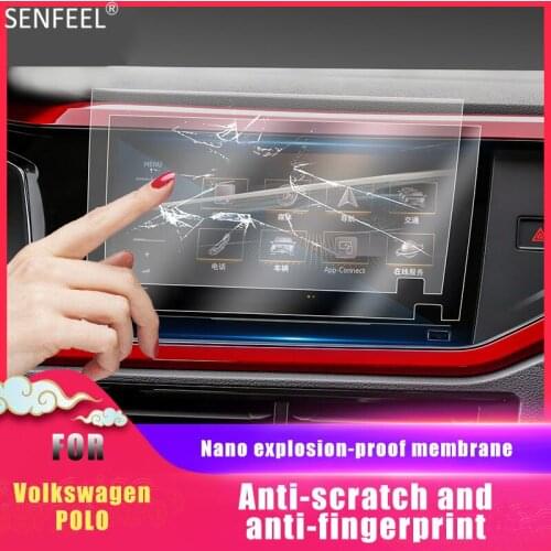 Car Instrument Panel Screen Protector For Volkswagen VW Polo 18 19 Interior Dashboard Membrane Protective Nano Film Accessories