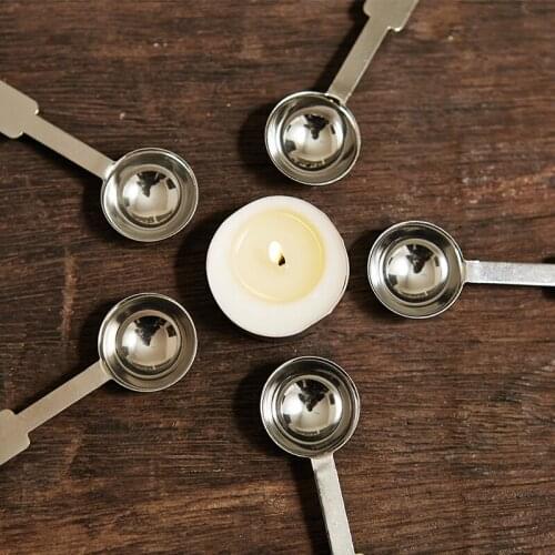 1pc Sealing Wax Spoon Stainless Steel Retro Wax Stamping Spoons for Invitation Cards Envelope Decorative Stamps Craft Gift
