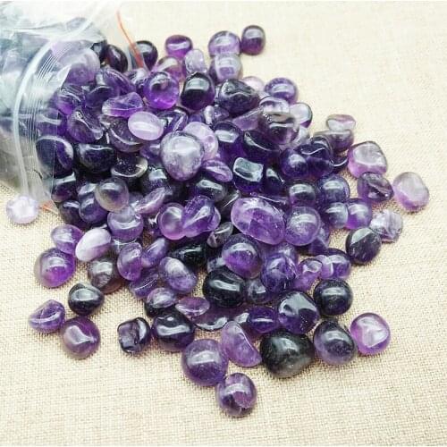 100g Natural Amethyst Stone Amethystine Gravel Rock Crystal Quartz Polished stone Mineral Specimen Fish Tank Garden Decoration